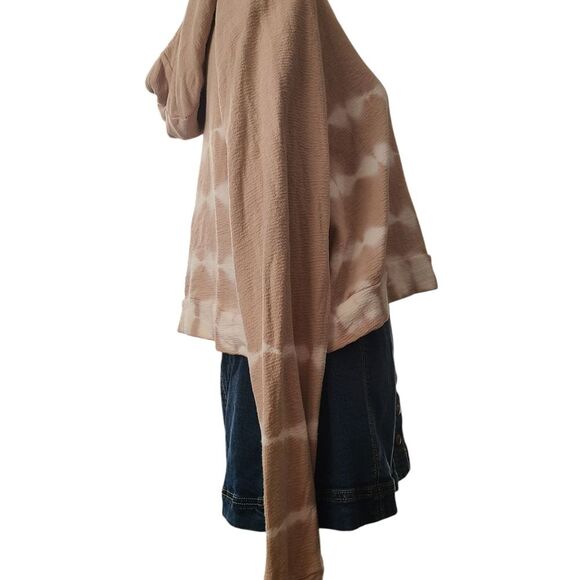 Fourteenth & 9th Women's Size Large Relaxed Fit Cropped Hoodie Sweatshirt TieDye - Picture 3 of 6